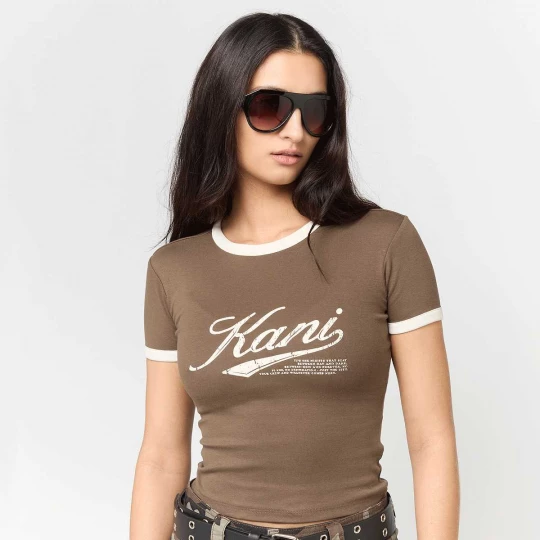 Foto van product Varsity Tiny T-Shirt Karl Kani bruin