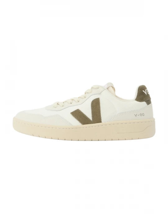 Foto van product Veja Sneakers laag 'V-90' olijfgroen / wit / offwhite