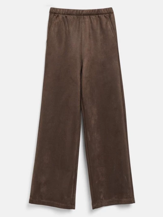 Foto van product Veloursbroek met wijde pijpen en steekzakken s.Oliver bruin