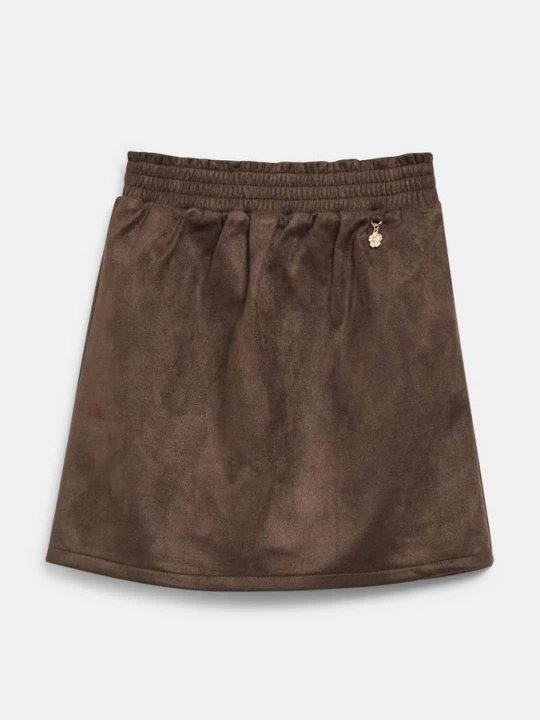 Foto van product Veloursrok met ingebouwde short en bedeltje s.Oliver bruin