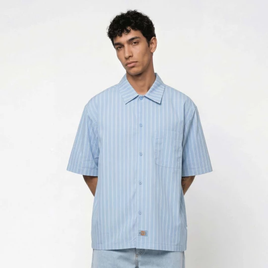 Foto van product Venedocia Stripe Shortsleeve Shirt Dickies blauw