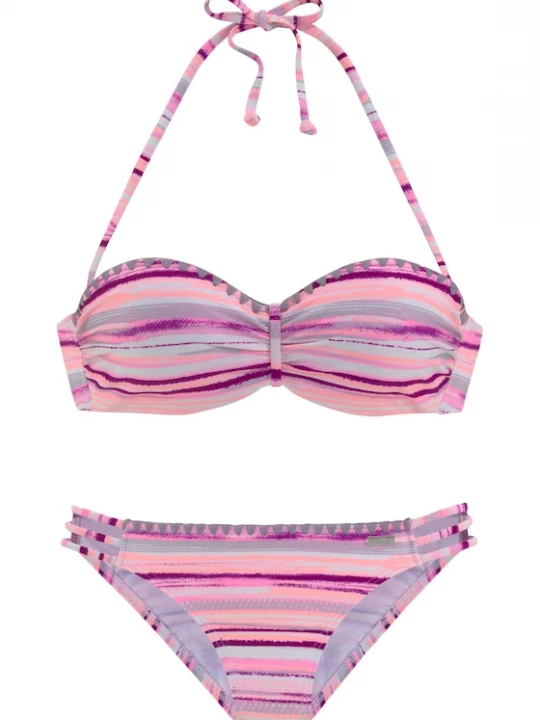 Foto van product VENICE BEACH Sportbikini grijs / aubergine / rosa / lichtroze