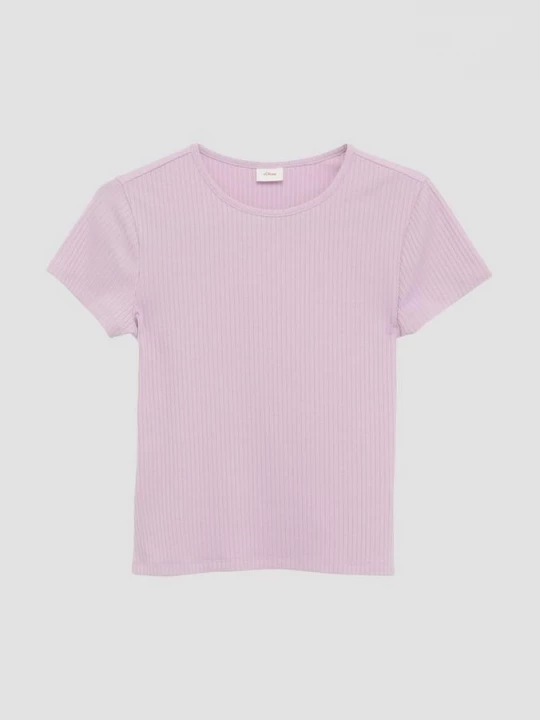 Foto van product Verkort geribd T-shirt s.Oliver