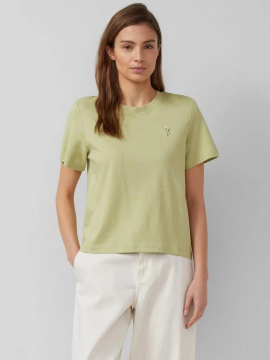Foto van product Verkort katoenen T-shirt met artwork s.Oliver groen