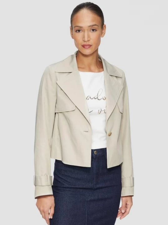 Foto van product Verkort relaxed-fit jack in trench-stijl s.Oliver beżowy