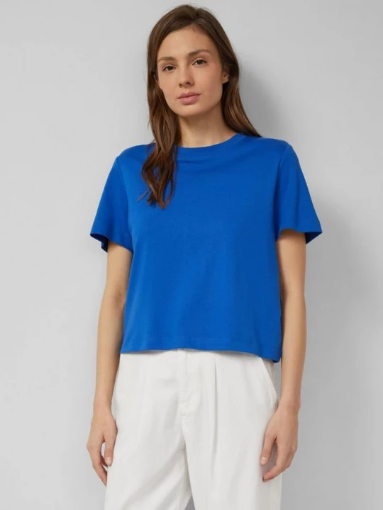 Foto van product Verkort T-shirt in interlockjersey s.Oliver blauw