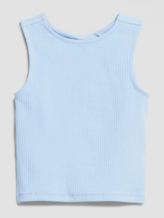Foto van product Verkorte geribde top met uitsnijding s.Oliver blauw