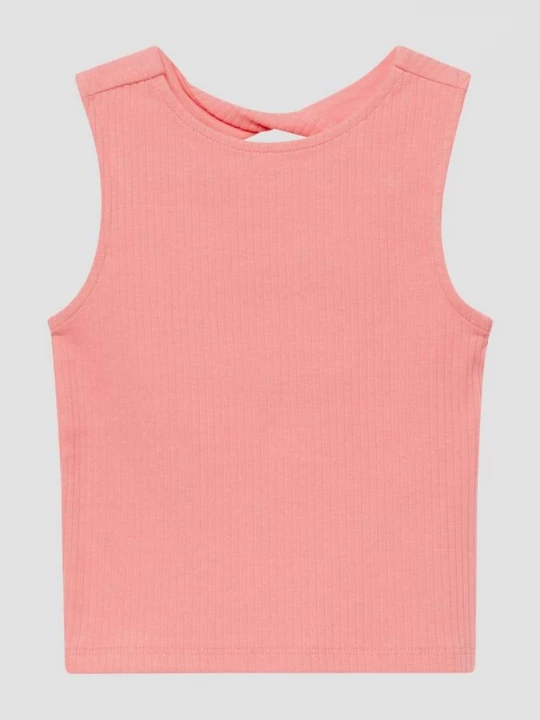 Foto van product Verkorte geribde top met uitsnijding s.Oliver roze