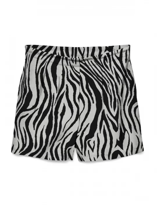 Foto van product VERO MODA Bandplooibroek 'VMJESMILO' lichtgrijs / zwart / zilver