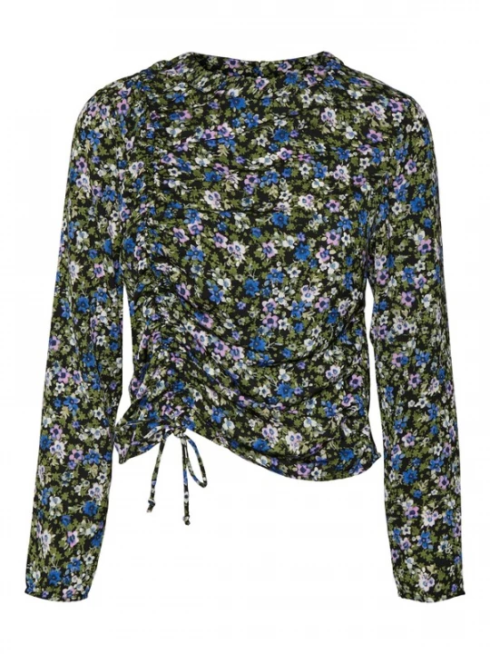 Foto van product VERO MODA Blouse 'Abby' hemelsblauw / olijfgroen / orchidee / zwart / wit