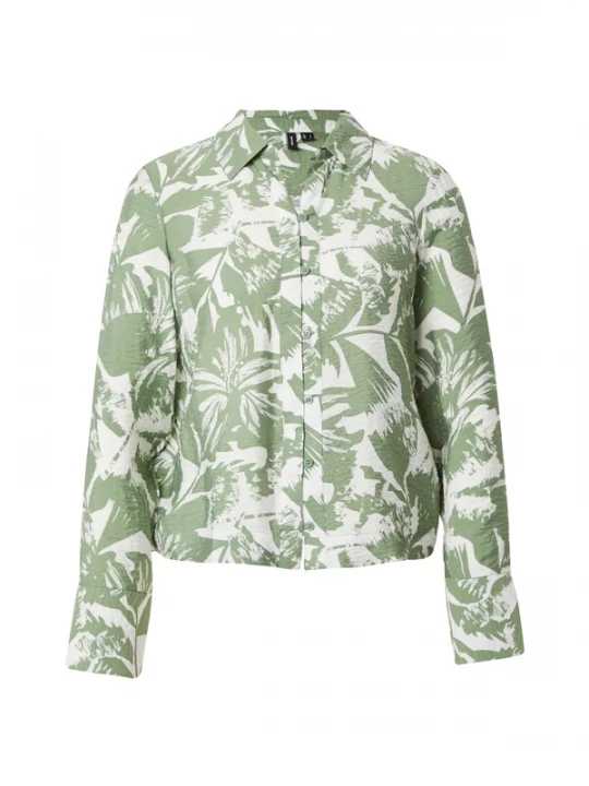 Foto van product VERO MODA Blouse 'JOSIE' donkergroen / wit