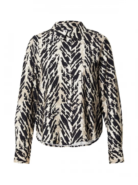 Foto van product VERO MODA Blouse taupe / zwart / wit