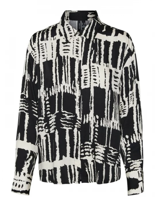 Foto van product VERO MODA Blouse 'VMCINDY CLEO' beige / zwart