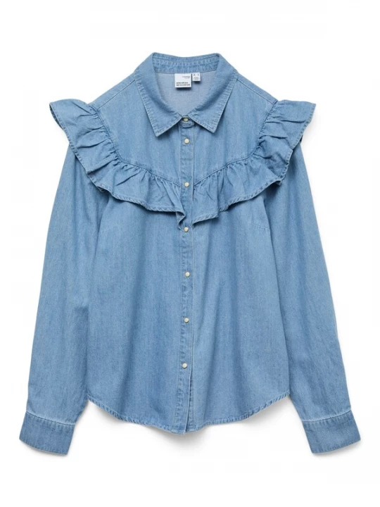 Foto van product VERO MODA Blouse 'VMULI' blauw denim