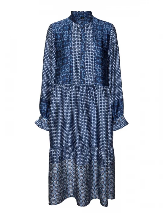 Foto van product VERO MODA Blousejurk 'Levi' navy / wit / offwhite
