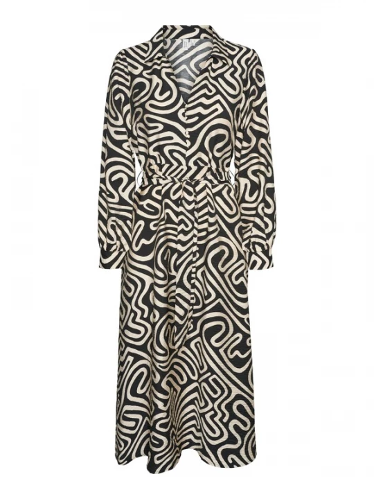 Foto van product VERO MODA Blousejurk 'VMVIGDIS' crème / zwart