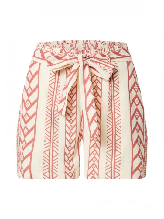 Foto van product VERO MODA Broek 'Dicthe' lichtbeige / watermeloen rood