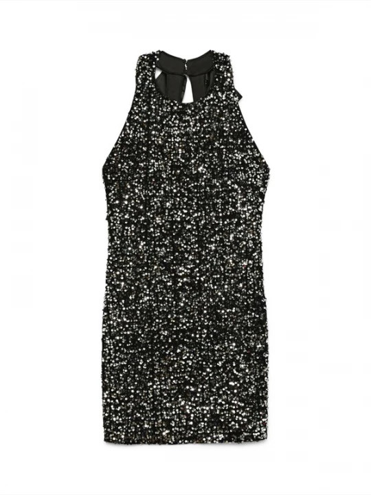 Foto van product VERO MODA Cocktailjurk 'VMBella' zwart / zilver