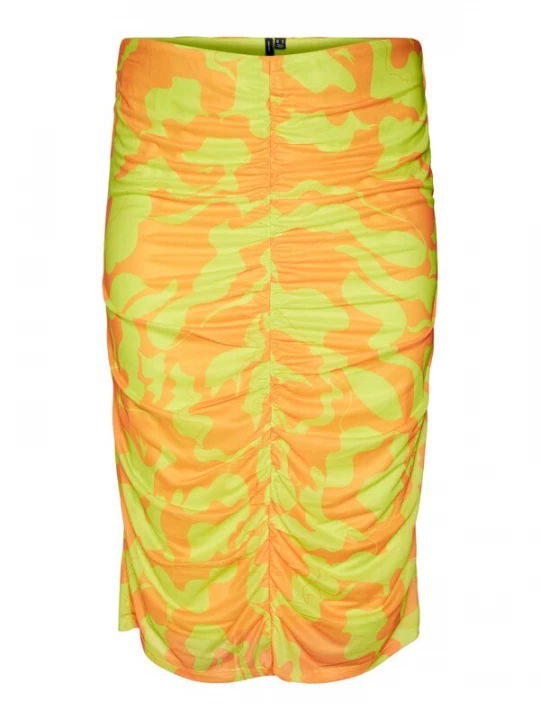 Foto van product Vero Moda Collab Rok 'JOANN' limoen / oranje