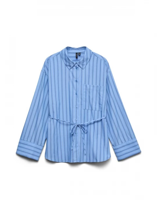 Foto van product Vero Moda Curve Blouse 'VMCGina' marine / lichtblauw / wit