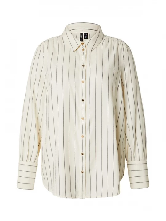 Foto van product Vero Moda Curve Blouse 'VMCGORI' ecru / goud / grijs