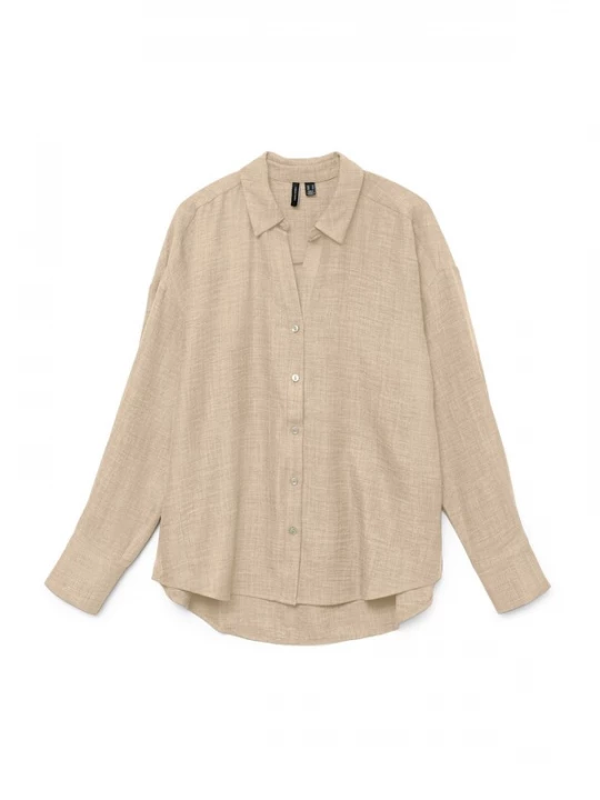 Foto van product Vero Moda Curve Blouse 'VMCMELANEY QUEENY' beige gemêleerd
