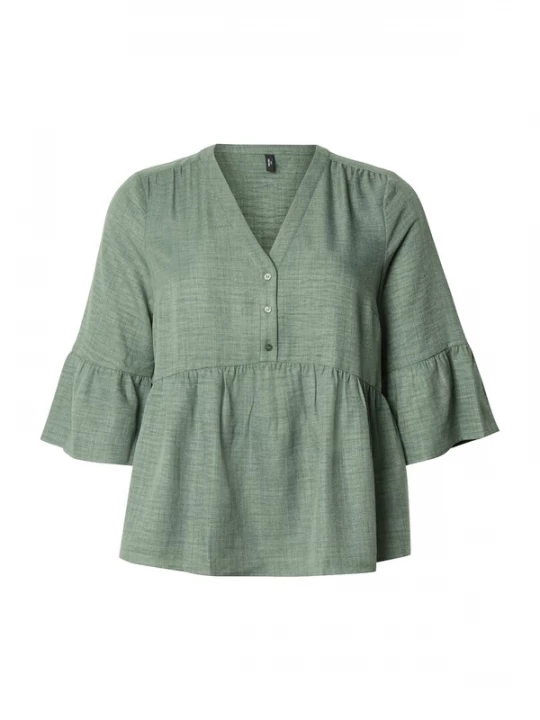 Foto van product Vero Moda Curve Blouse 'VMCMELONY' donkergroen