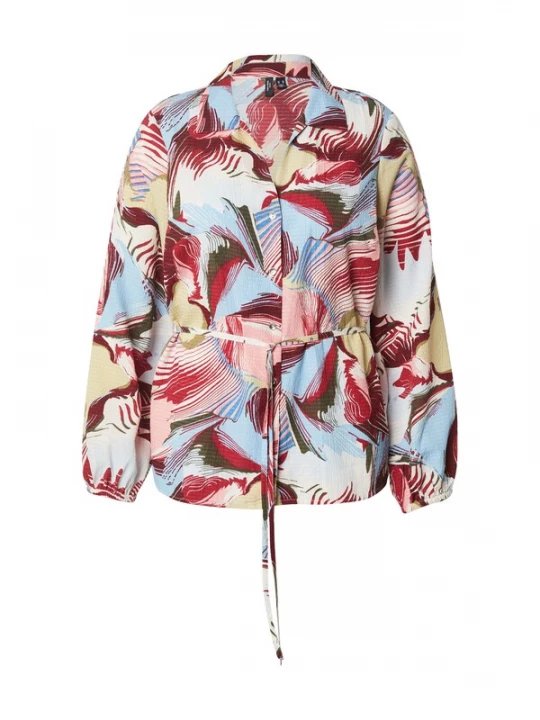 Foto van product Vero Moda Curve Blouse 'VMCRUBY' olijfgroen / rosa / lichtroze / rood