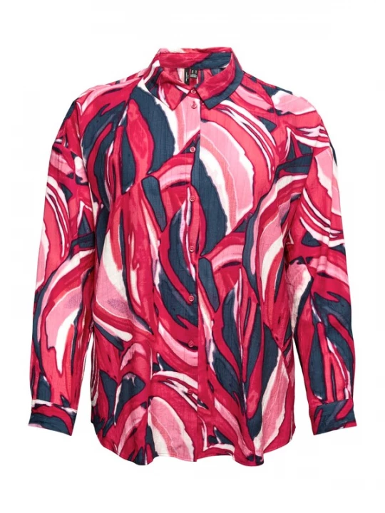 Foto van product Vero Moda Curve Blouse 'VMCVERA VIOLET' navy / pink / lichtroze / wit