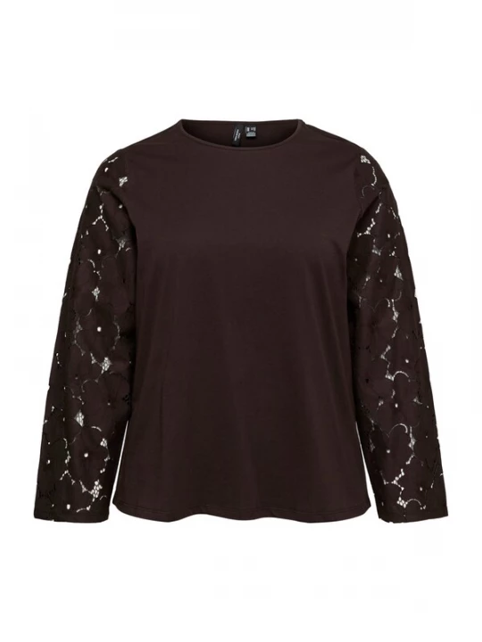 Foto van product Vero Moda Curve Blouse 'VMCVILLA' donkerbruin