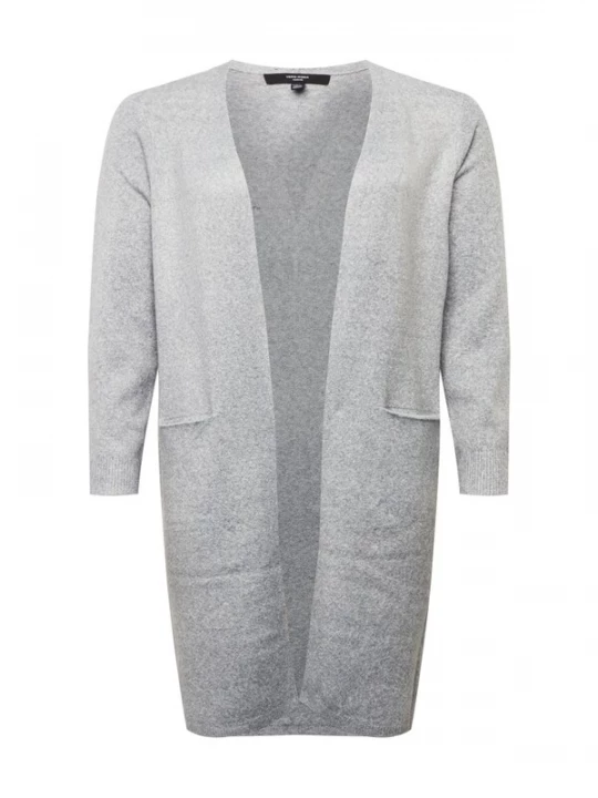 Foto van product Vero Moda Curve Gebreid vest 'Doffy' grijs gemêleerd