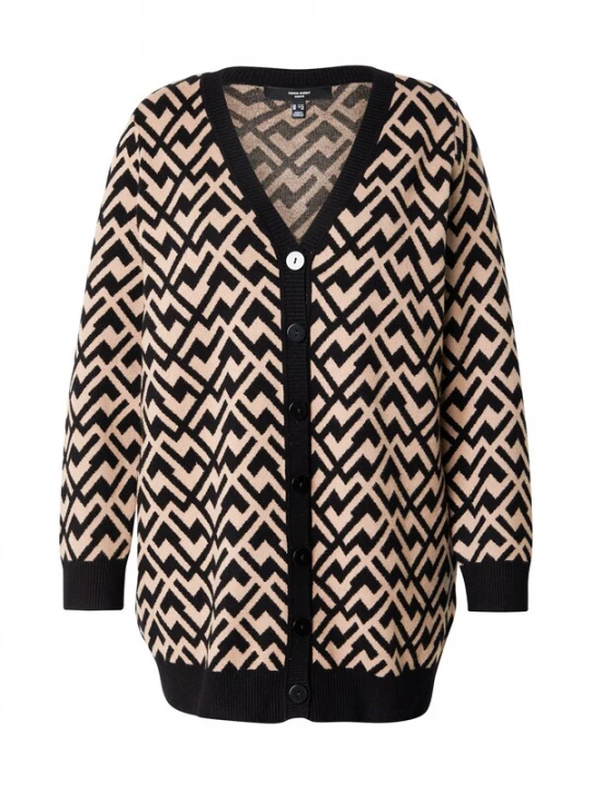 Foto van product Vero Moda Curve Gebreid vest 'VMCARIA' beige / zwart