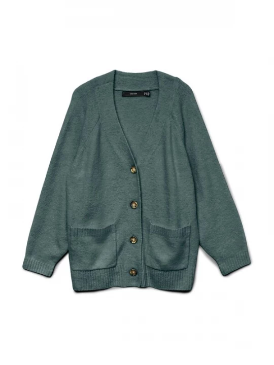 Foto van product Vero Moda Curve Gebreid vest 'VMCBOOM' smaragd