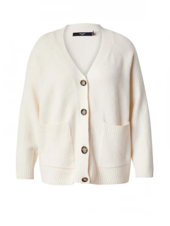 Foto van product Vero Moda Curve Gebreid vest 'VMCBoom' wolwit