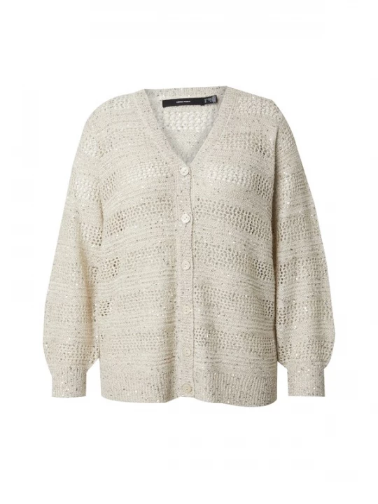 Foto van product Vero Moda Curve Gebreid vest 'VMCLeilani' beige