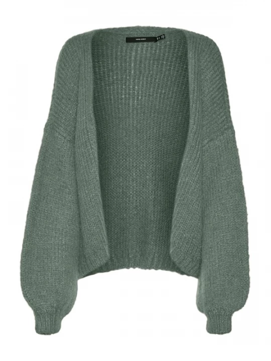 Foto van product Vero Moda Curve Gebreid vest 'VMCMaybe' smaragd