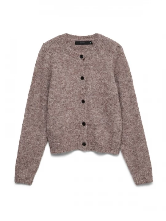 Foto van product Vero Moda Curve Gebreid vest 'VMCNOVAH' bruin gemêleerd