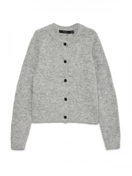 Foto van product Vero Moda Curve Gebreid vest 'VMCNOVAH' grijs gemêleerd