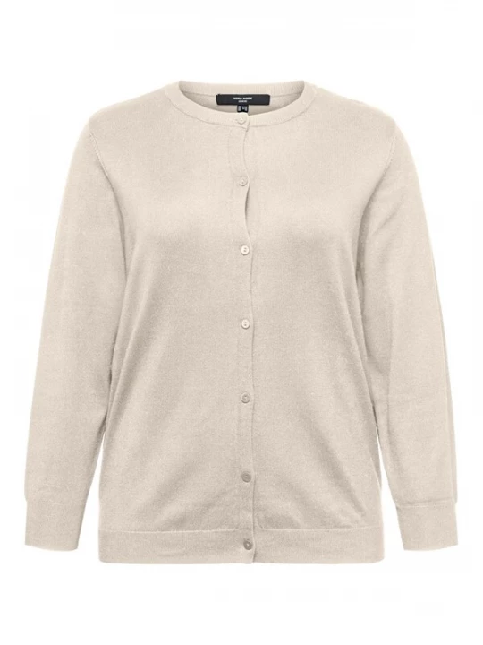 Foto van product Vero Moda Curve Gebreid vest 'VMCSilje' natuurwit