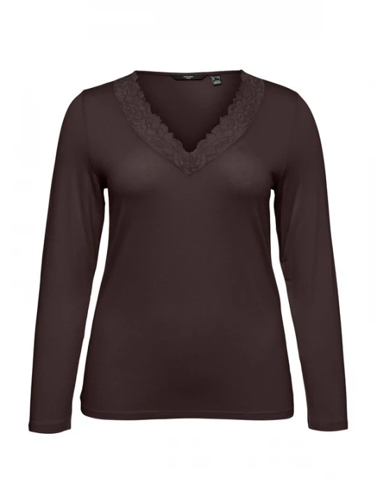 Foto van product Vero Moda Curve Shirt 'VMRosa' chocoladebruin