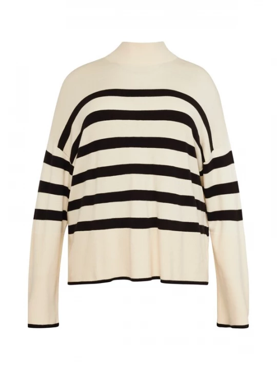 Foto van product Vero Moda Curve Trui 'HAPPINESS' beige / zwart