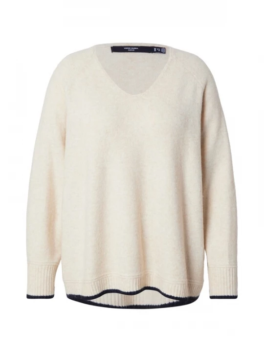 Foto van product Vero Moda Curve Trui 'VMCAQUARIUS' lichtbeige / zwart