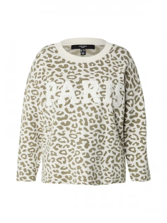 Foto van product Vero Moda Curve Trui ''VMCTRES BIEN' olijfgroen / wolwit