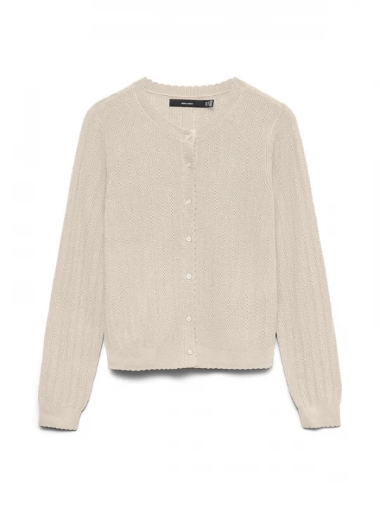 Foto van product VERO MODA Gebreid vest '10340562' wit gemêleerd