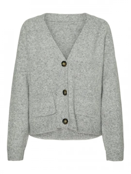 Foto van product VERO MODA Gebreid vest 'Boom' grijs gemêleerd