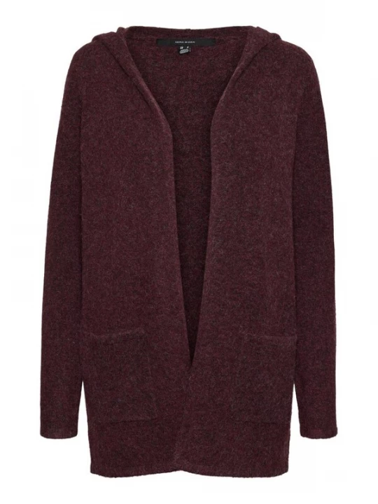 Foto van product VERO MODA Gebreid vest 'Doffy' wijnrood