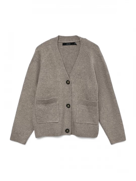Foto van product VERO MODA Gebreid vest 'VMBoom' greige