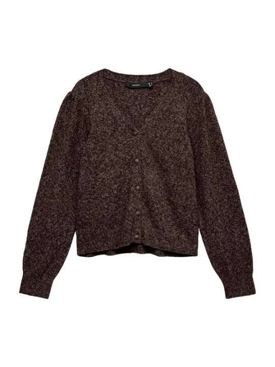 Foto van product VERO MODA Gebreid vest 'VMDoffy' bruin gemêleerd