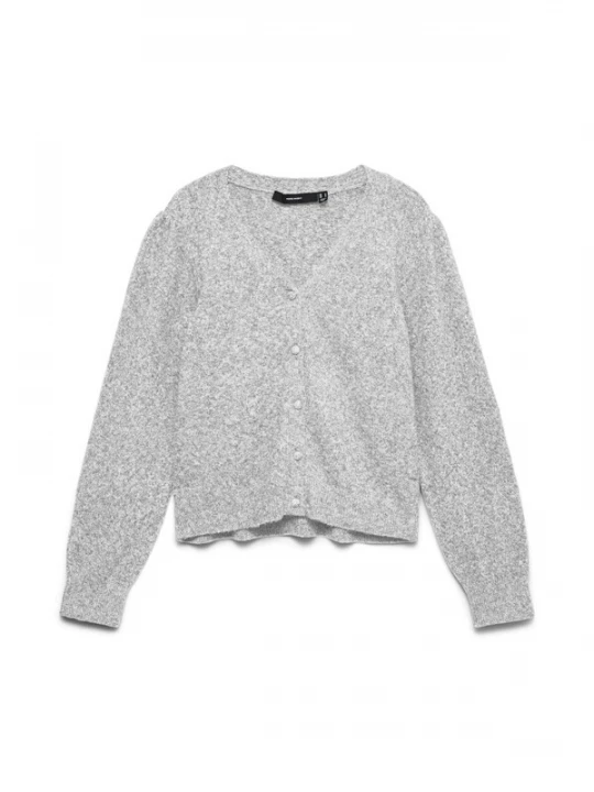 Foto van product VERO MODA Gebreid vest 'VMDoffy' grijs gemêleerd