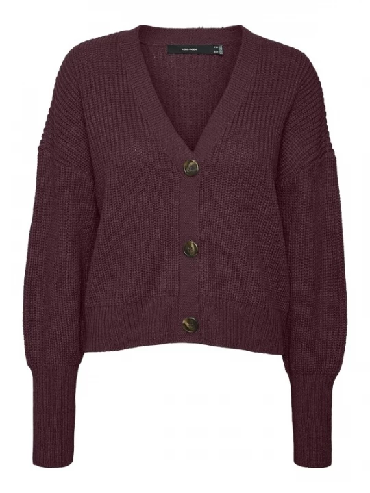 Foto van product VERO MODA Gebreid vest 'VMLea' aubergine